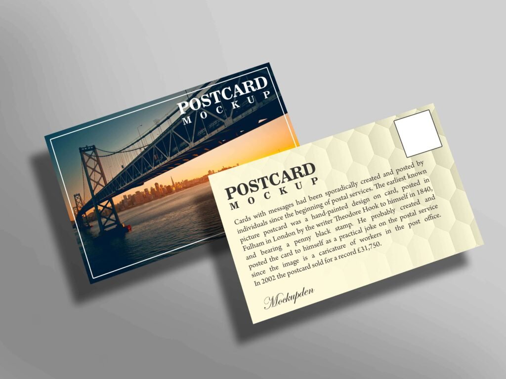 Stylish Postcard Mockup | PSD Template