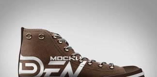 Free Brown Color Shoe Mockup