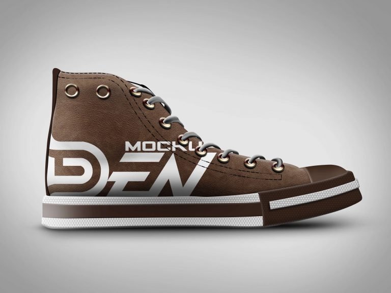 Free Brown Color Shoe Mockup