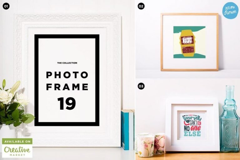 41+ Creative and Free White Photo Frame mockup PSD Templates 2019 Collection
