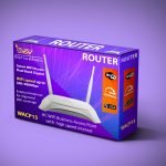 Free Wi-Fi Router Packaging Mockup