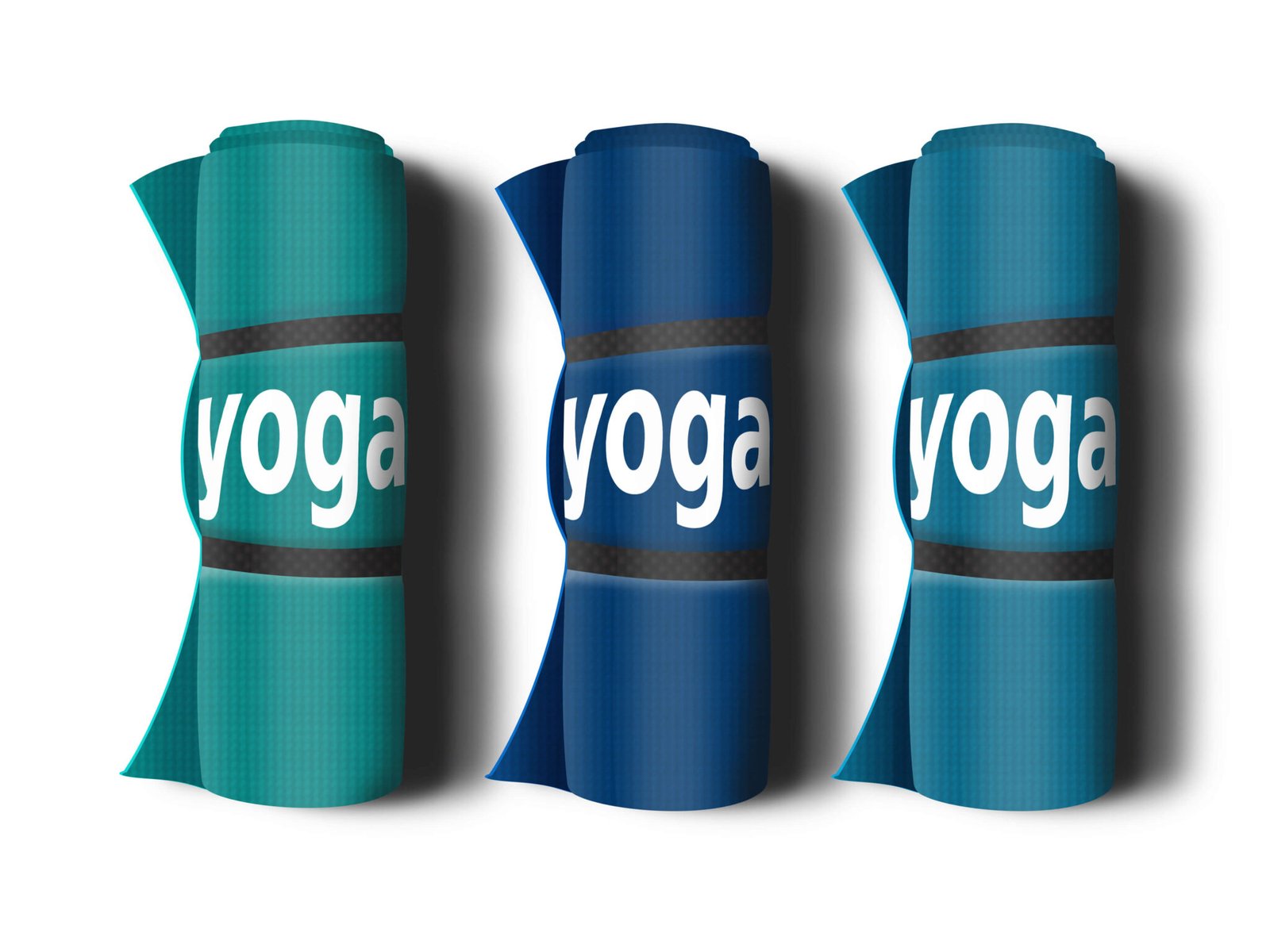 Multicolor Yoga Mat Mockup Pack PSD Template Mockup Den