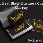 Black Business Card Mockup