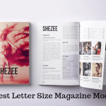 letter size magazine mockup