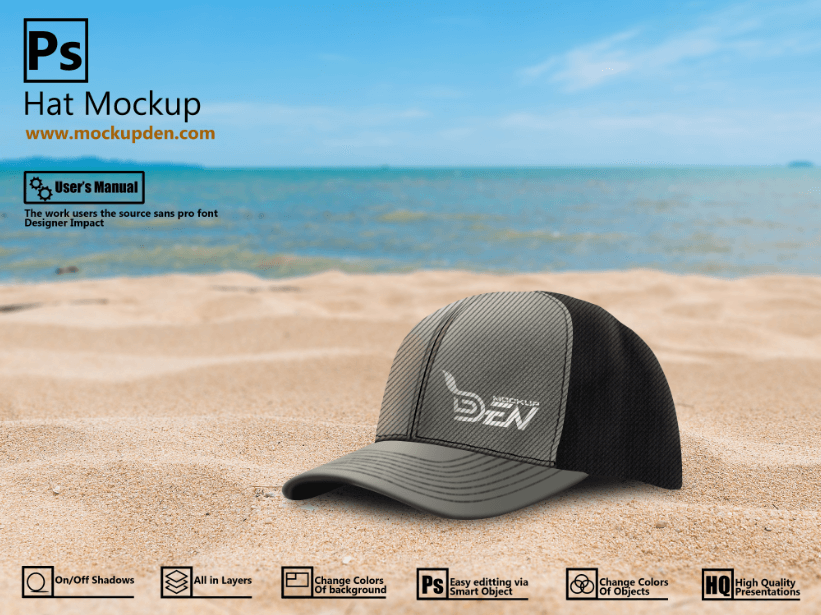 Download Free Smart Hat Mockup With Outdoor Background Psd Template