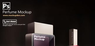 Free Photorealistic Perfume Mockup