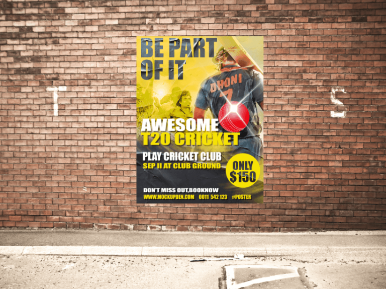 Free Urban Poster Mockup Design PSD Template