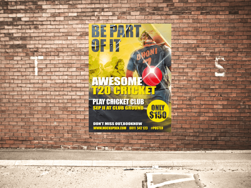 Free Urban Poster Mockup Design PSD Template