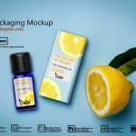 Free Blue Oil Packaging Mockup