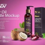 Free Hair Oil Bottle Mockup