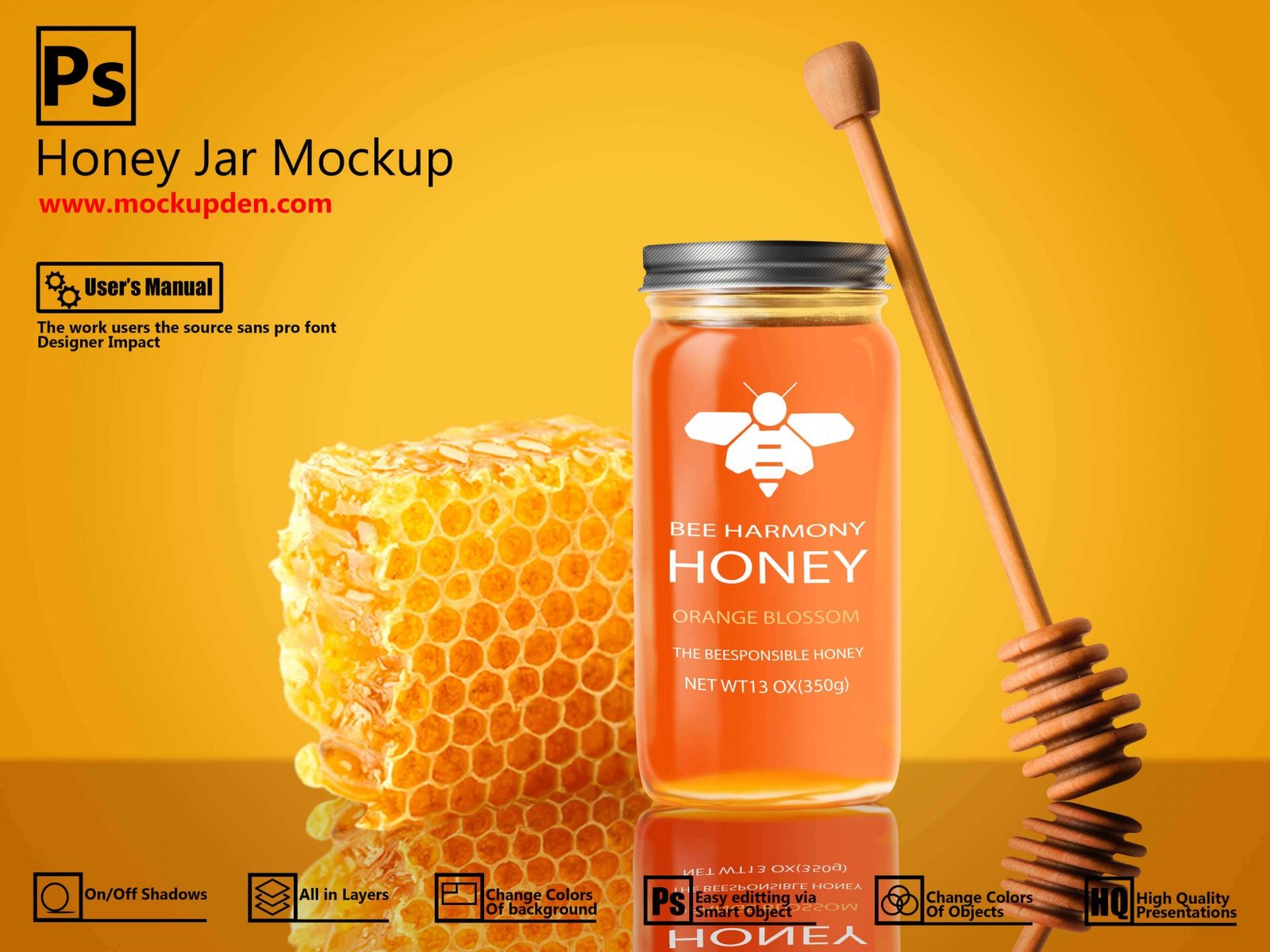 19+ Attractive Free Honey Jar mockup PSD Templates Packaging