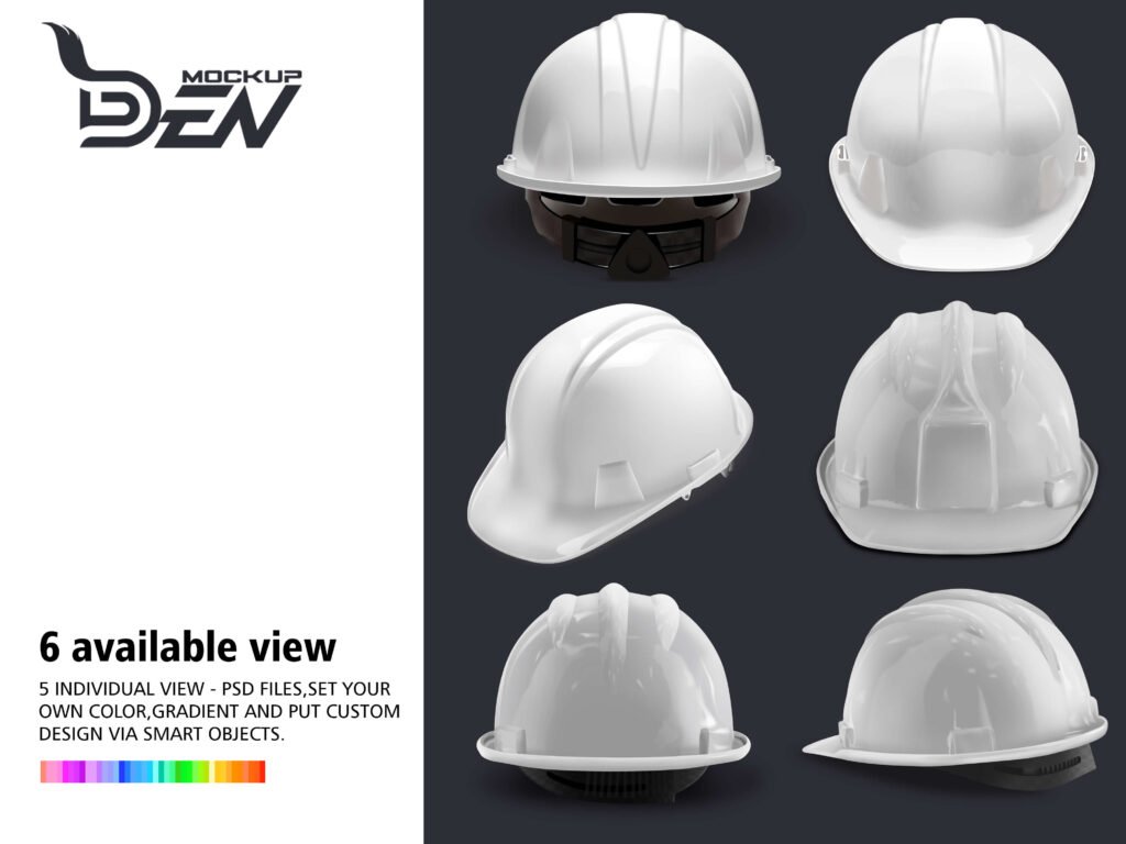 Multiple Color Hard Hat Mockup Pack | PSD Template 3