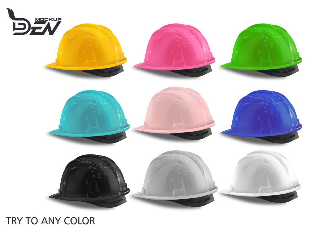 Multiple Color Hard Hat Mockup Pack | PSD Template 2