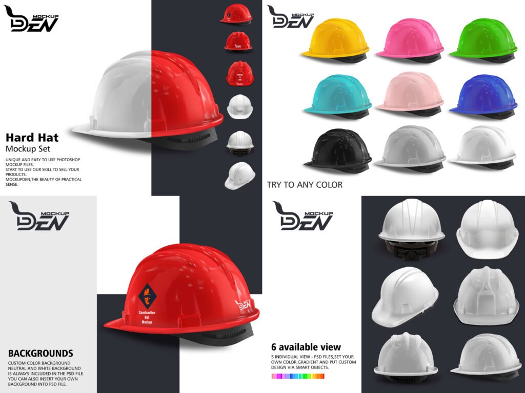 27+ Best Construction Helmet Mockup PSD Templates 3