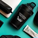 Free Black Protein Shaker Mockup