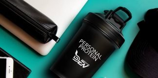 Free Black Protein Shaker Mockup