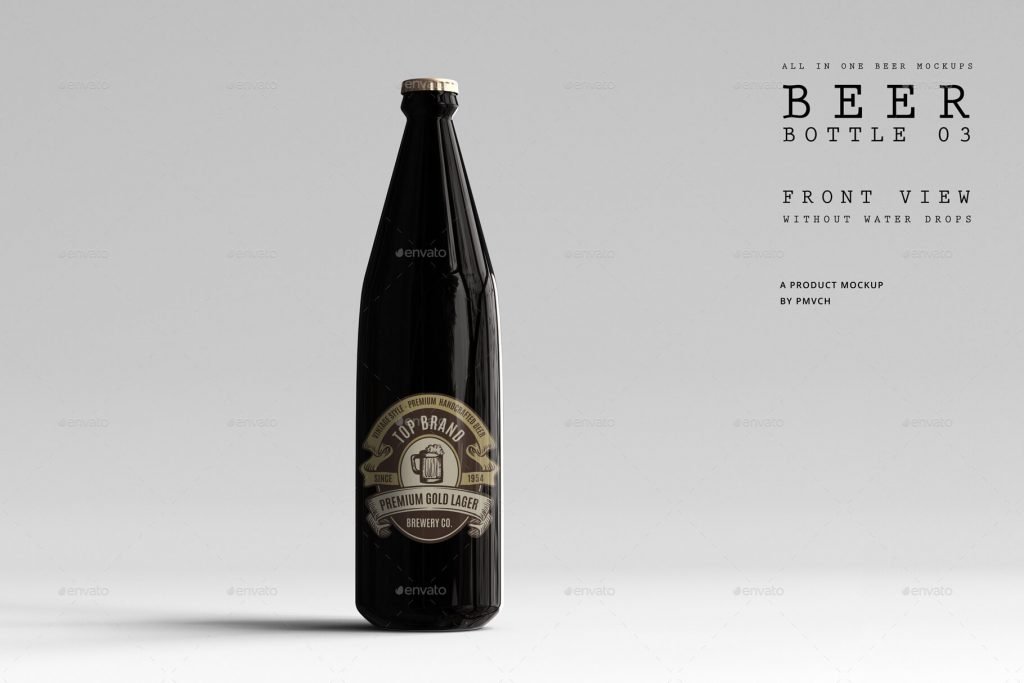 Beer Mockup | 40+ Free Beer Bottle & Glass Packaging PSD Templates 4