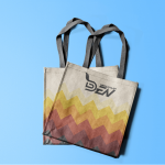 Free Two Colorful Tote Bag Mockup