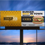Free Giant Roadside Billboard Mockup
