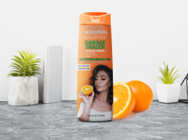 Free Orange Shampoo Bottle Mockup