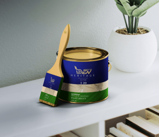 Free Tin Paint Packaging Box Mockup