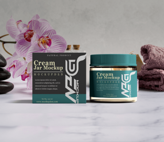 Free Cosmetic Jar Packaging Mockup