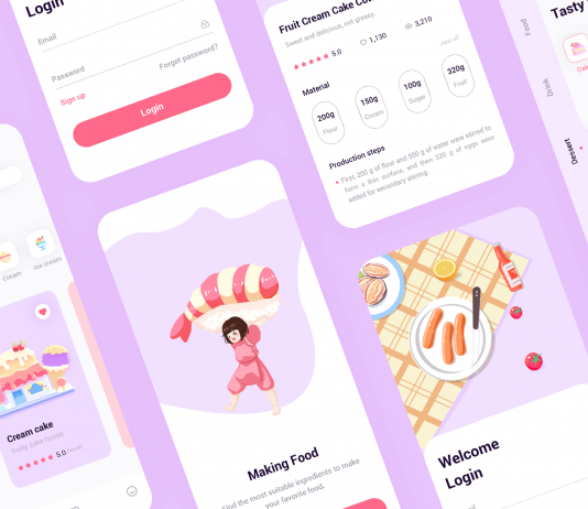 Free Food Prepare App Theme Ui/Ux