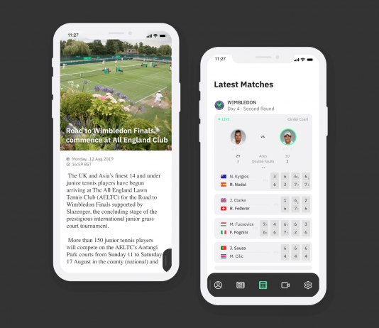 Free Tennis App Mobile Scene Ui/Ux