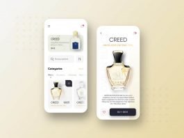 Free Perfume Shopping App Homescreen Ui/Ux