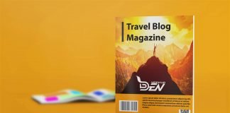 Free Travel Blog Magazine Mockup