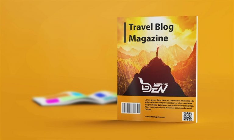 Free Travel Blog Magazine Mockup