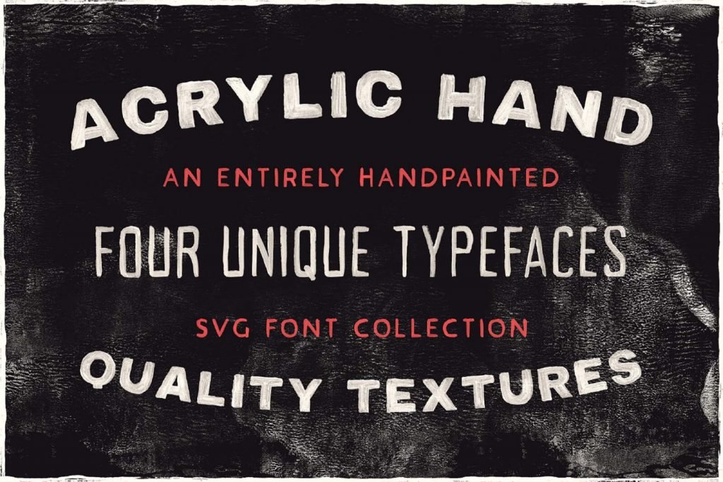 Free Acrylic Hand Painted Font 1