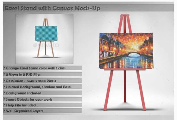 Canvas Mockup | 30+ Creative Art Design Template for Artistic Presentation 21