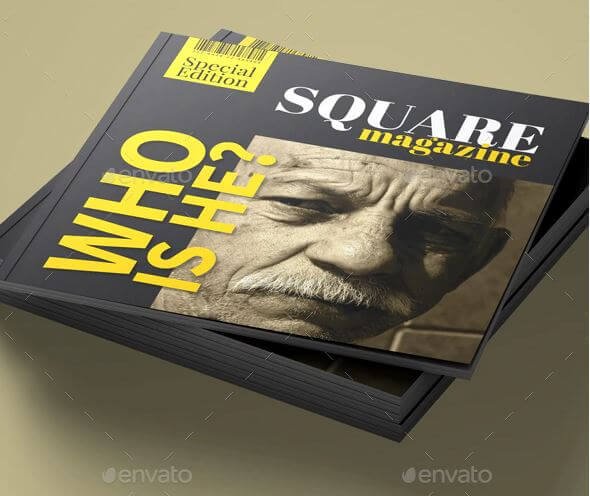 Square Magazine Mockup | 30+ Creative New Design Template Collection 6