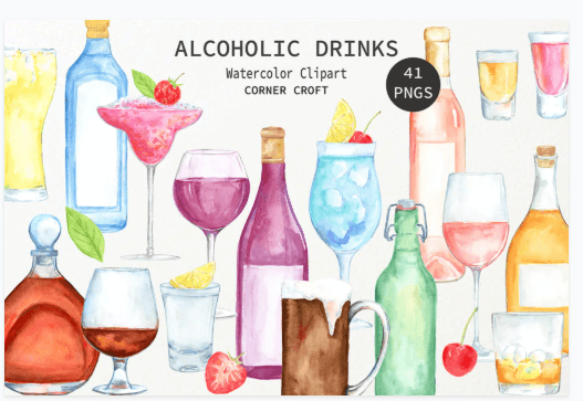 Alcoholic Drink Illustrators