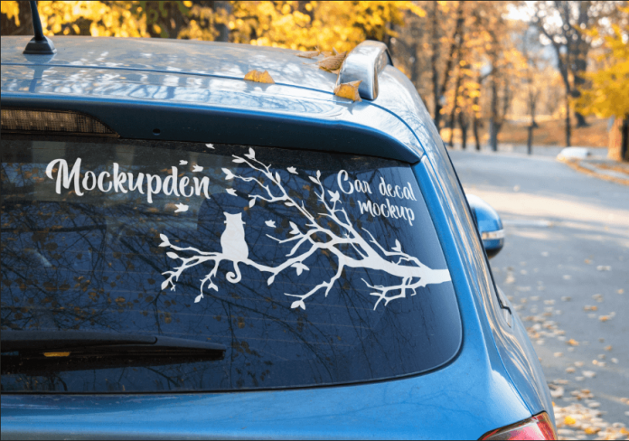 Download Free Car Decal Mockup | Mockupden