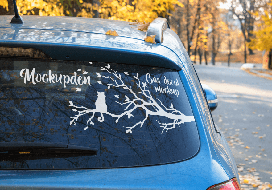 12 Creative Free Car Window Decal Mockup Psd Templates