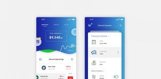 Free Blue Theme Money Spending App Template