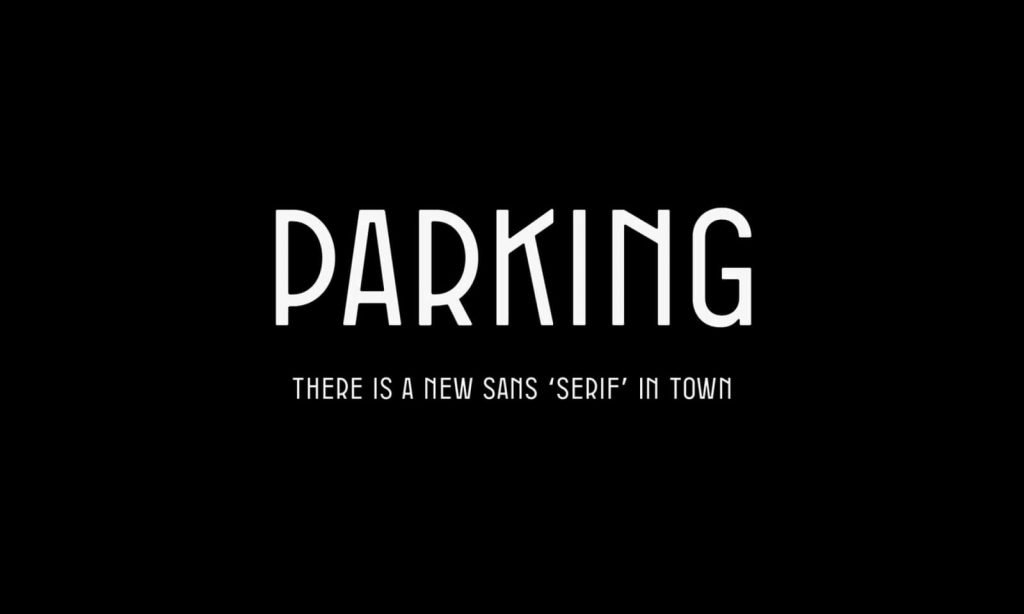 Free Parking Sans Style Font 1