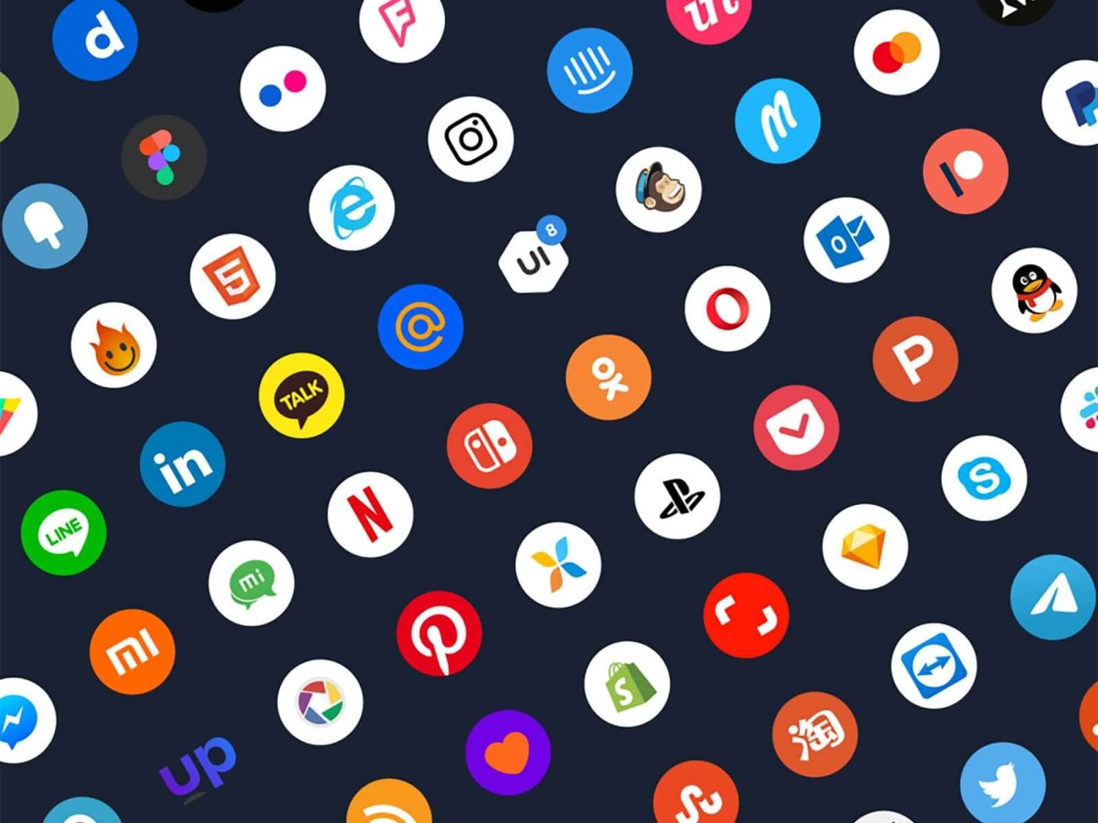 Free Social Media App Icons Illustration | Mockupden