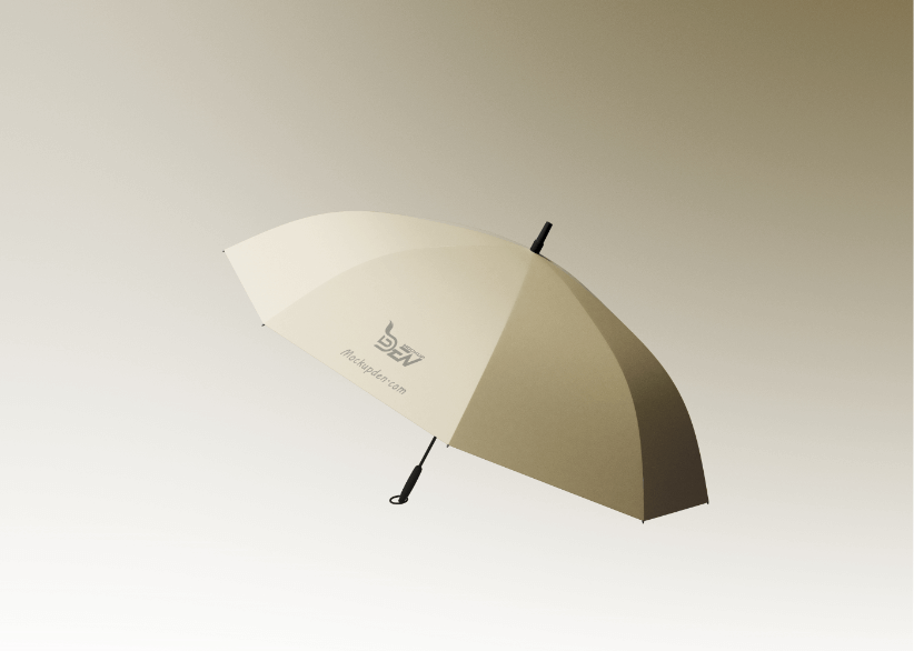 Free Yellow Color Umbrella Mockup 2
