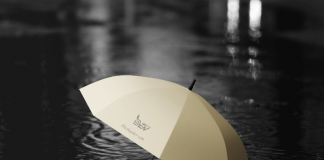 Free Yellow Color Umbrella Mockup