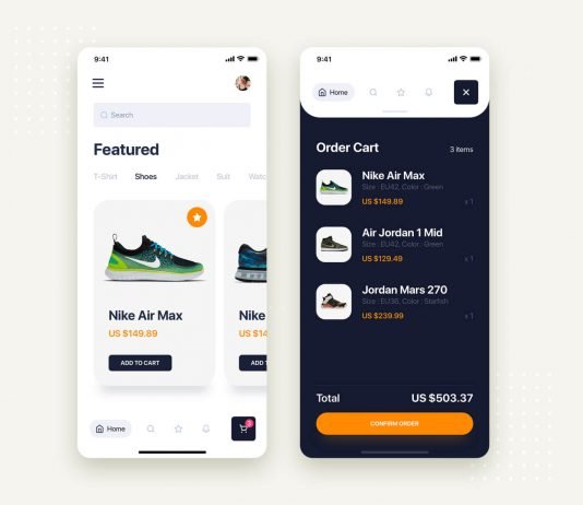 Free Shoe E-Commerce Site Mobile App Scene Ui/Ux