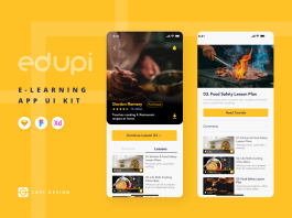 Free E-learning App Edupi Ui/Ux Kit