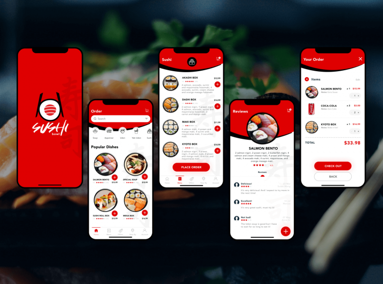 Free Sushi Order App Ui/Ux Complete Design