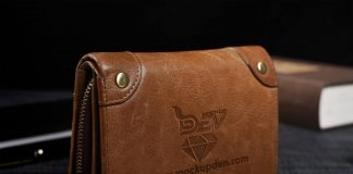 Freen Brown Leather Bag Mockup