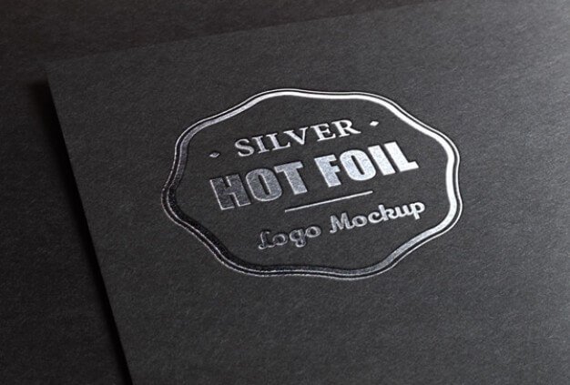 Silver Hot Foil Stamp Mockup