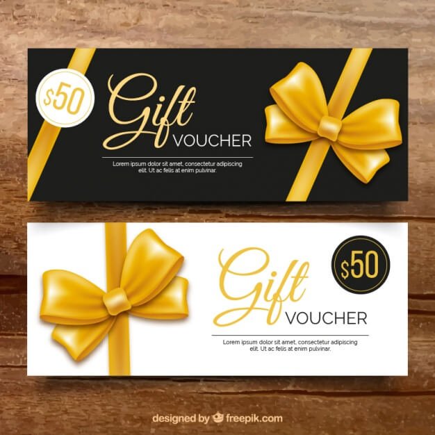 Ribbon Printed Gift Voucher Template