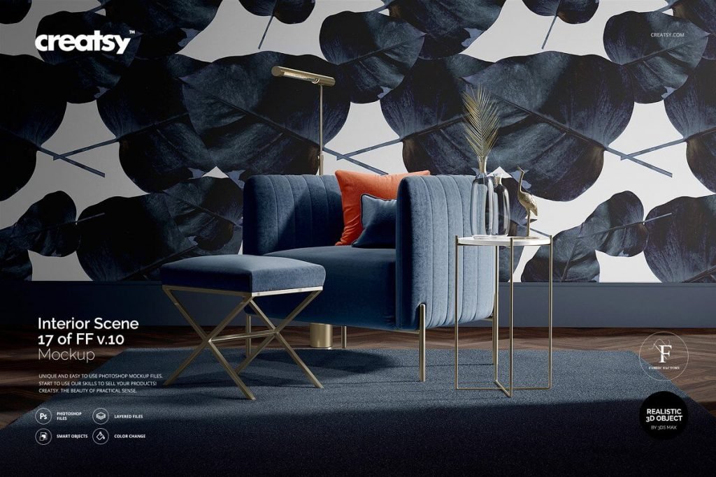 25+ Creative Interior Design Mockup Free Templates 2020 6