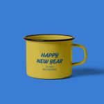 Free New Year Coffee Cup Mockup Design